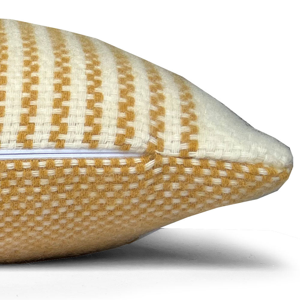 Malagoon Festivity cushion - yellow, ochre, off-white - 35x60cm 100% wool