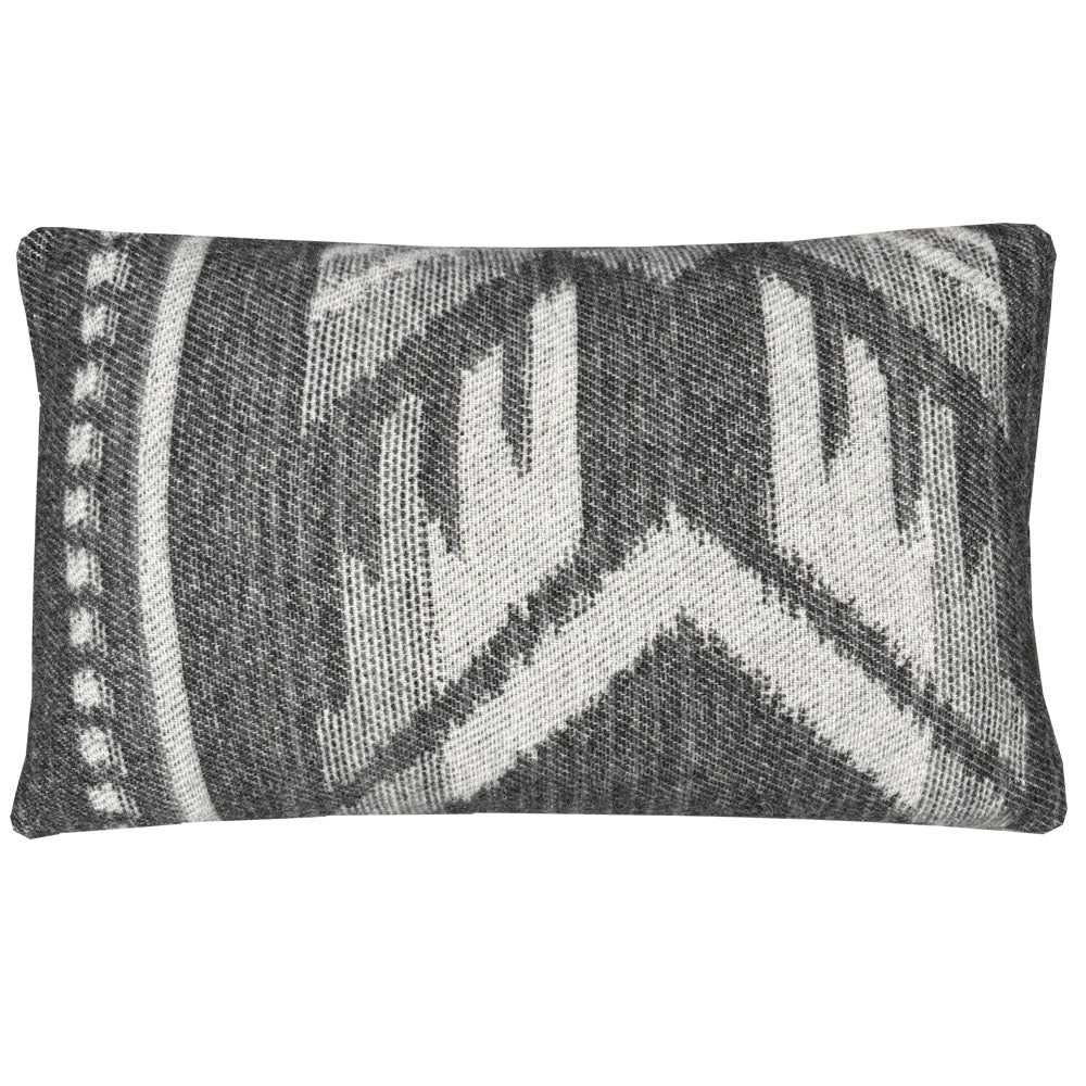 Malagoon cushion Mochica ornament - anthracite - 35x60cm