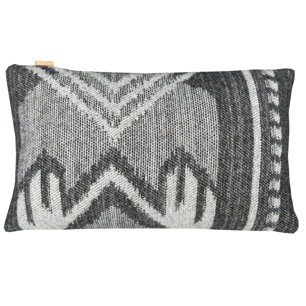 Malagoon cushion Mochica ornament - anthracite - 35x60cm