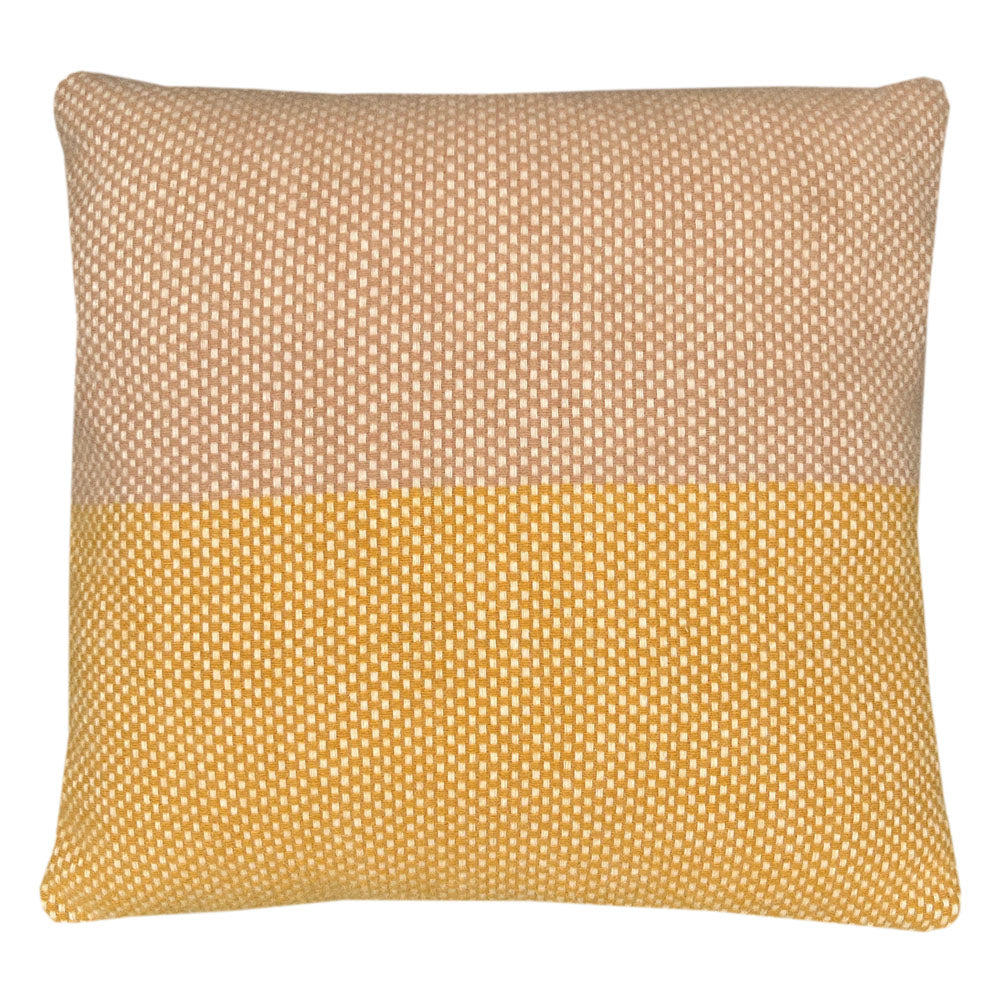 Malagoon Festivity cushion - yellow, ochre, off-white - 45x45cm 100% wool