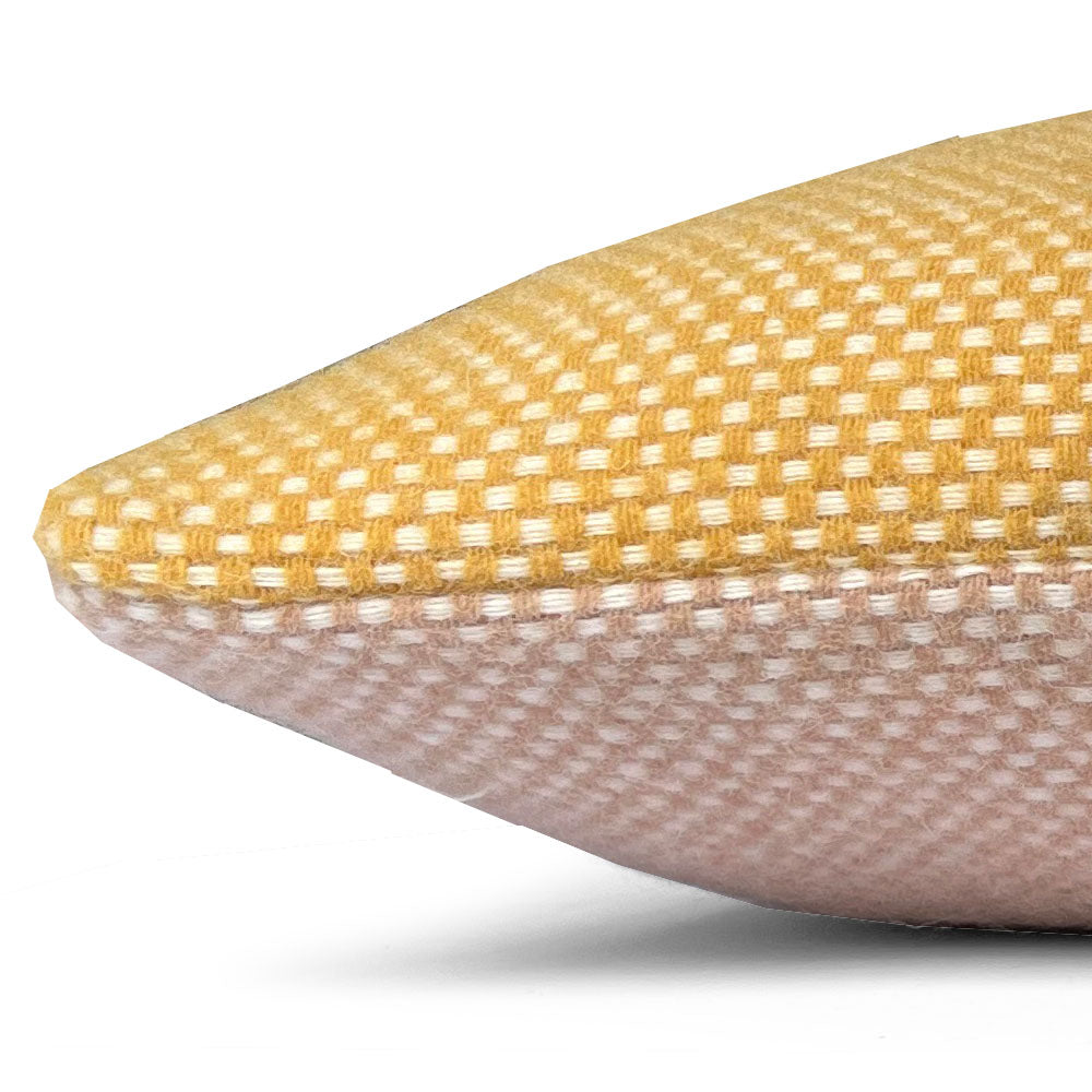 Malagoon Festivity cushion - yellow, ochre, off-white - 45x45cm 100% wool