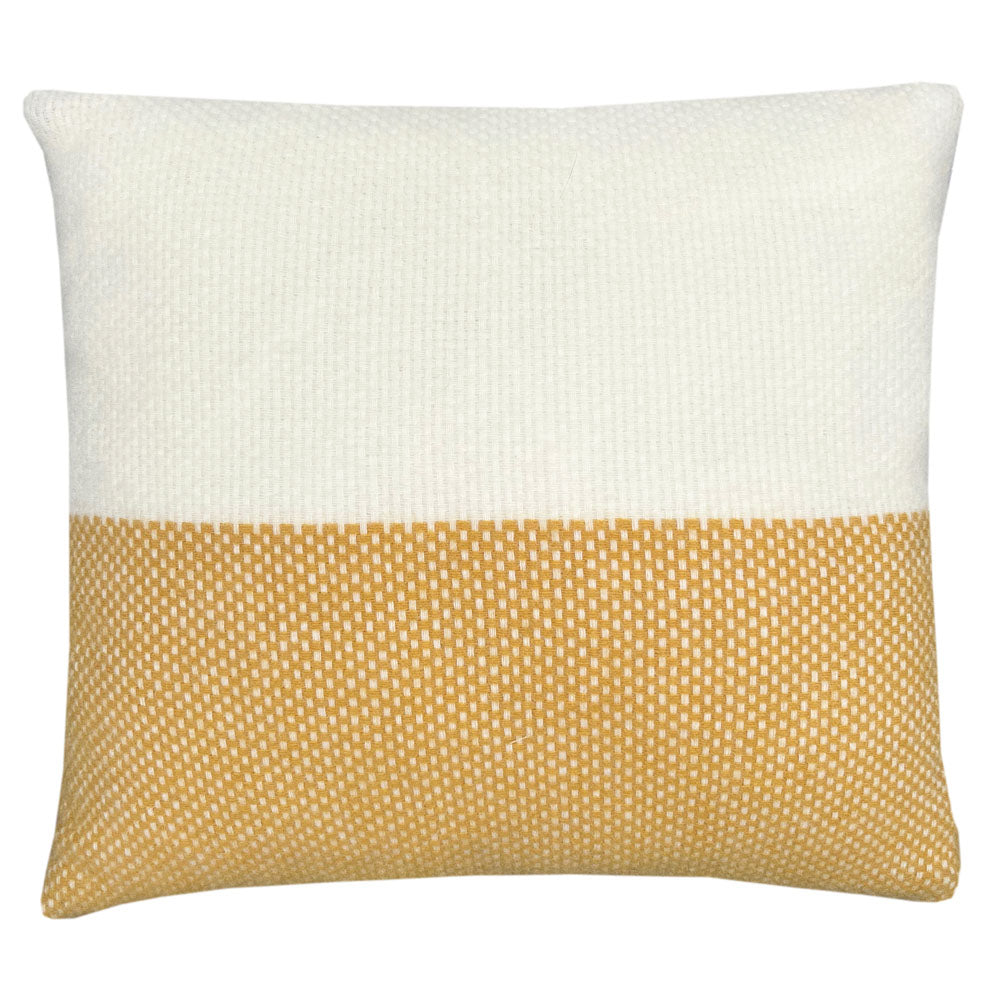 Malagoon Festivity cushion - yellow, ochre, off-white - 45x45cm 100% wool