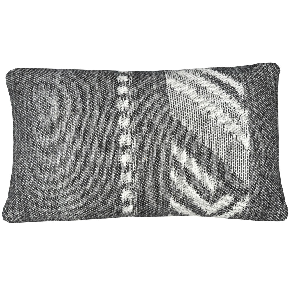 Malagoon cushion Mochica decostripe - anthracite - 35x60cm