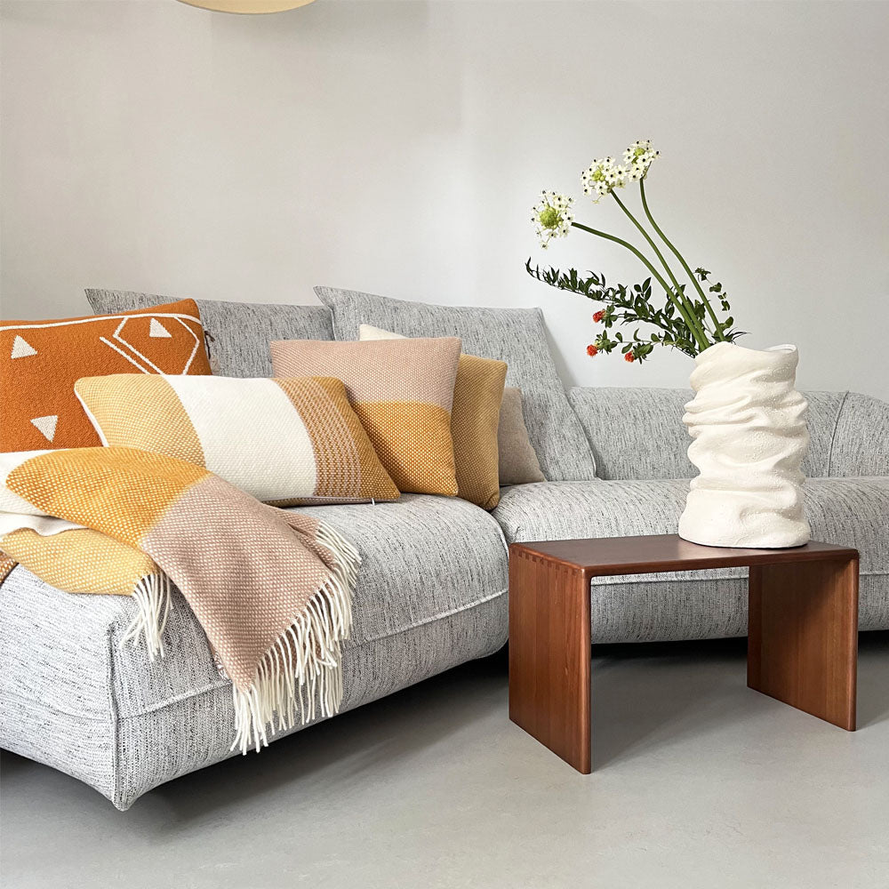Malagoon Festivity cushion - yellow, ochre - 45x45cm 100% wool