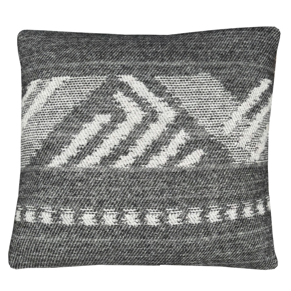 Malagoon cushion Mochica ornament - anthracite - 45x45cm