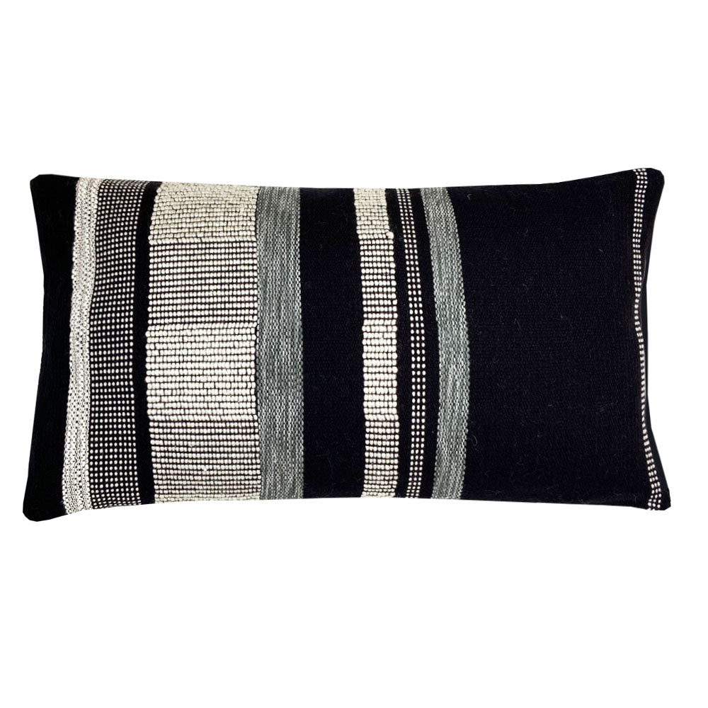 Malagoon cushion - black textured - 35x60cm