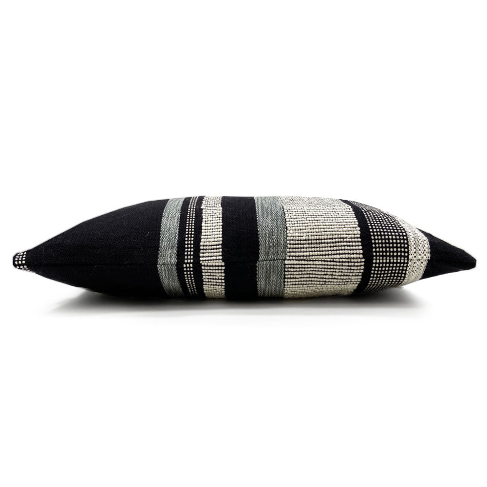 Malagoon cushion - black textured - 35x60cm