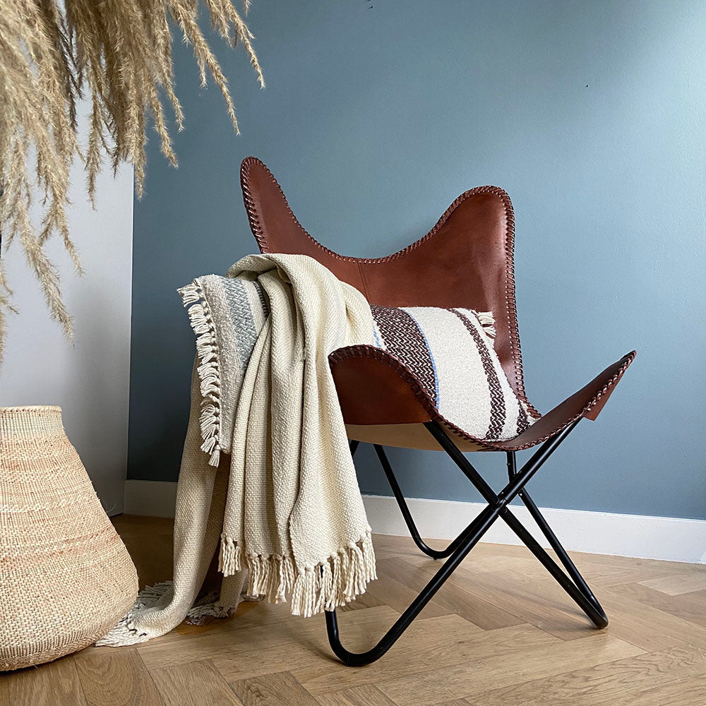 Malagoon throw - clay white - 127x152cm 100% cotton