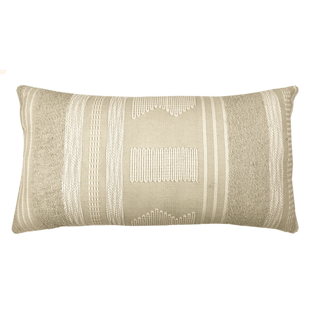 Malagoon Crafty cushion - white - 35x60cm