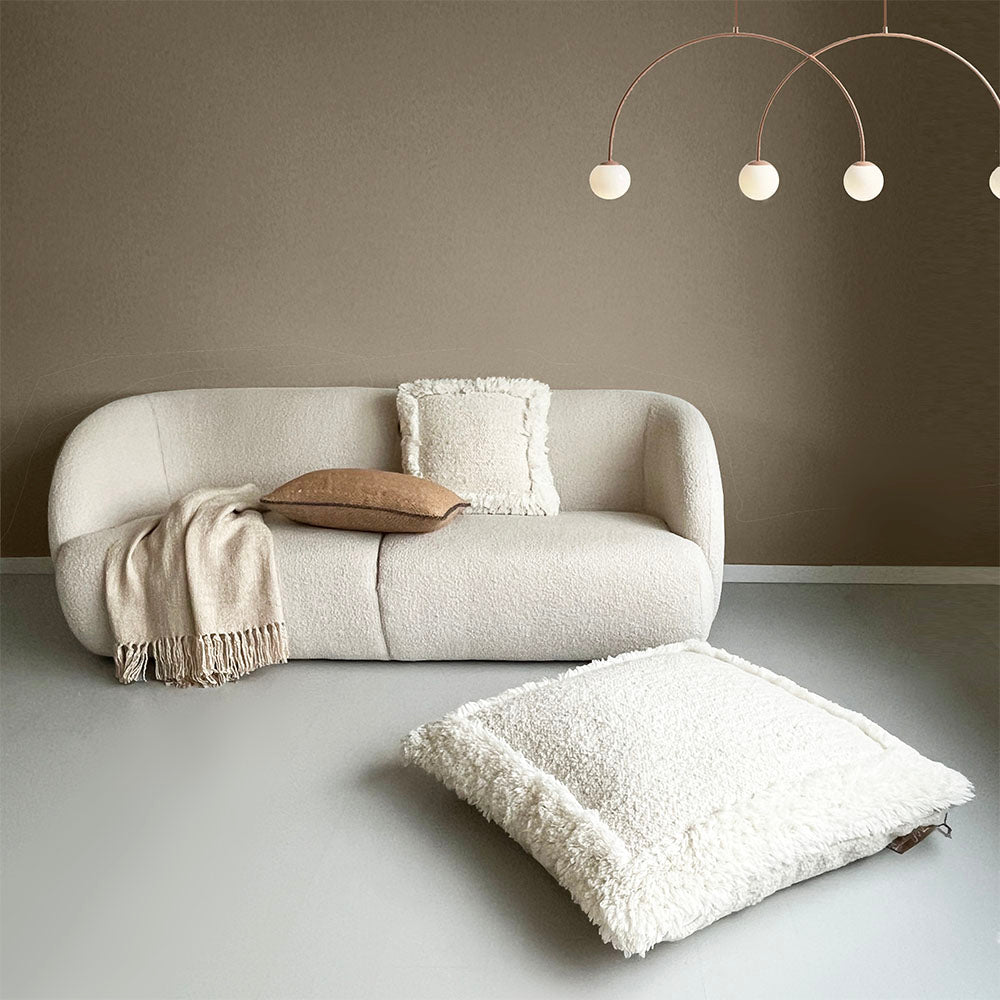 Malagoon floor cushion Eboya - off-white - 90x90cm 100% wool