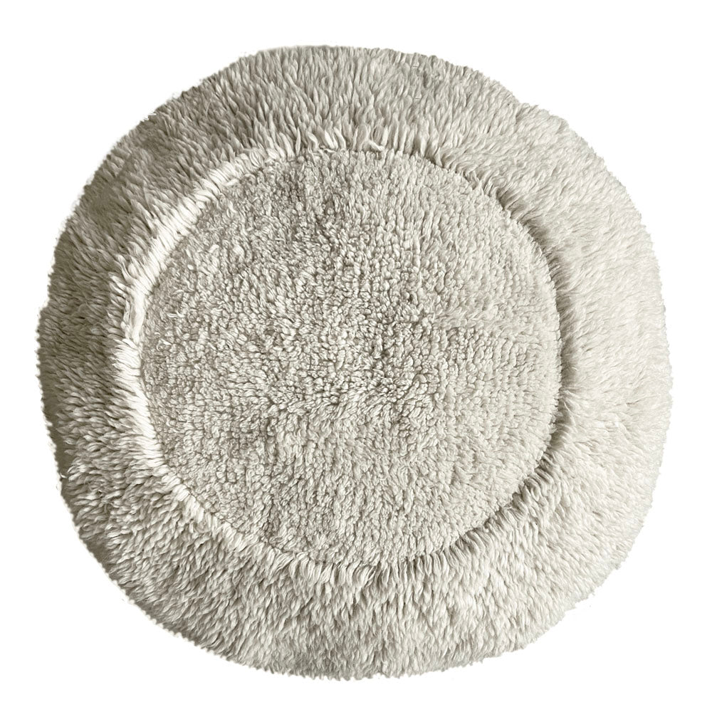 Malagoon Eboya pouf - off-white - Ø 100cm H 45cm 100% wool