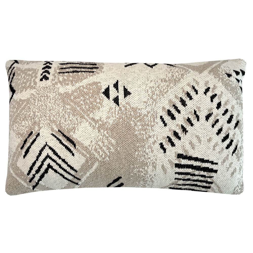 Malagoon Cushion Funny Block Dye - Off-white - 35x60cm 100% Organic Cotton