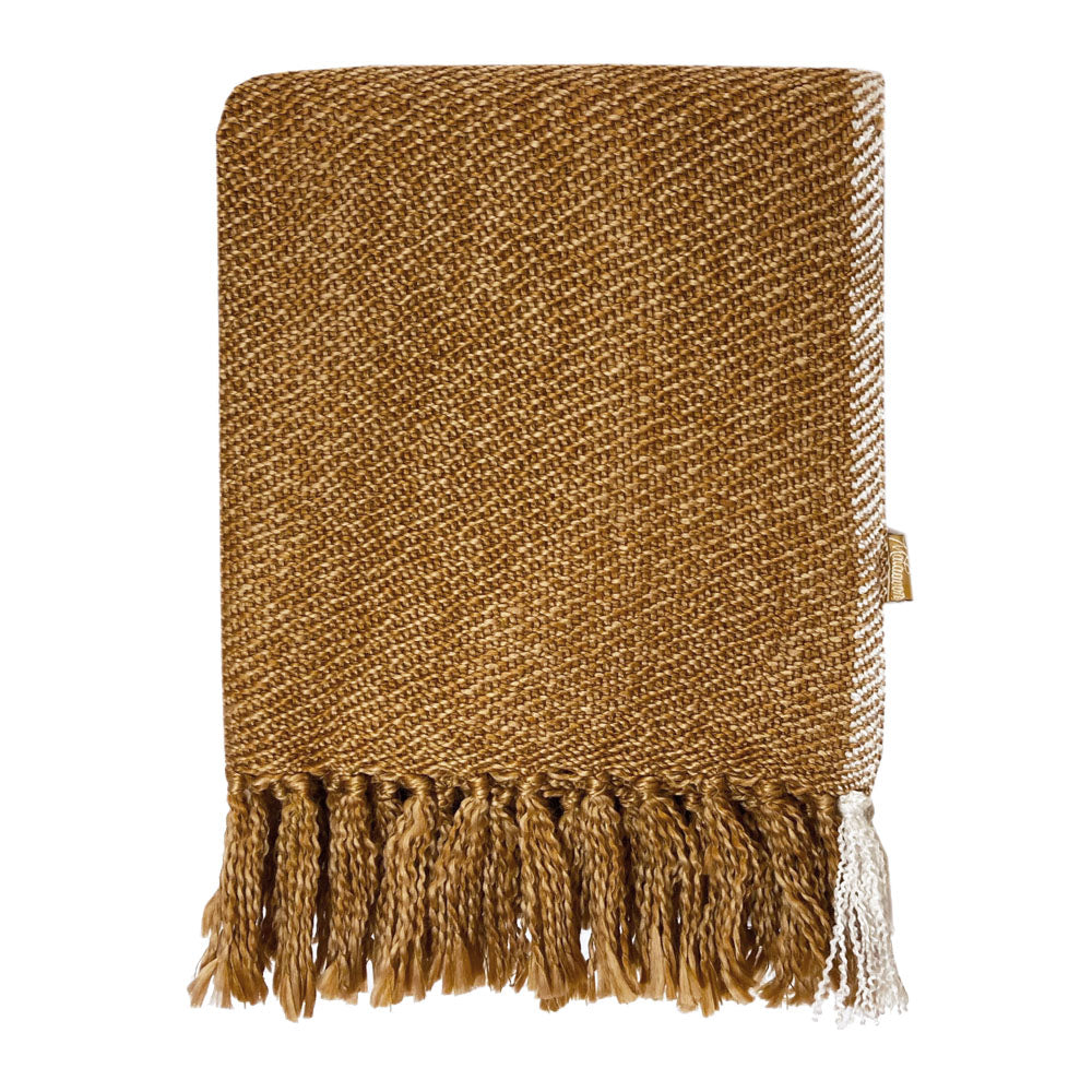 Malagoon throw Mélange - honey yellow - 125x150cm