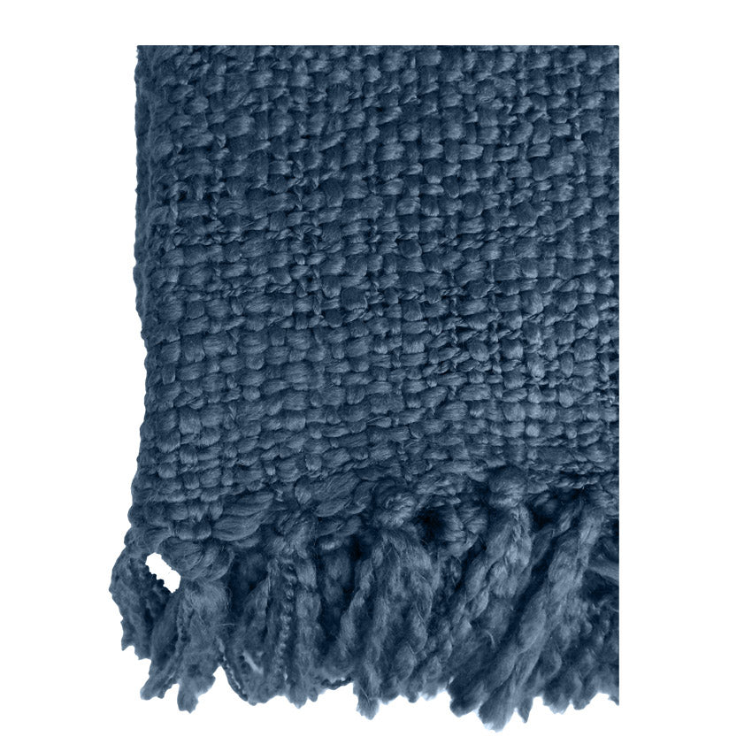 Malagoon Solid throw - indigo blue - 125x150cm