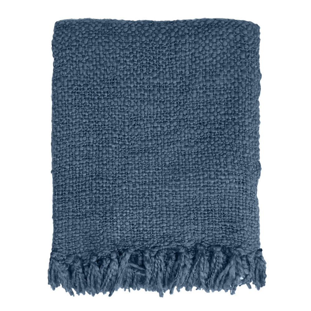 Malagoon Solid throw - indigo blue - 125x150cm