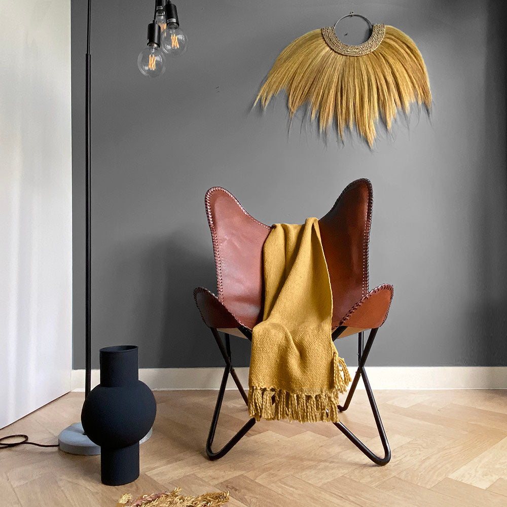 Malagoon throw - jasper yellow - 127x152cm 100% cotton