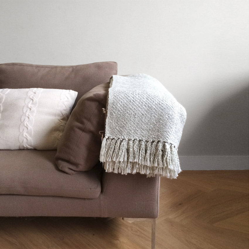 Malagoon throw Mélange - light grey - 125x150cm