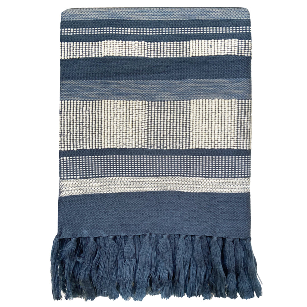Malagoon throw - midnight blue texture - 125x150cm