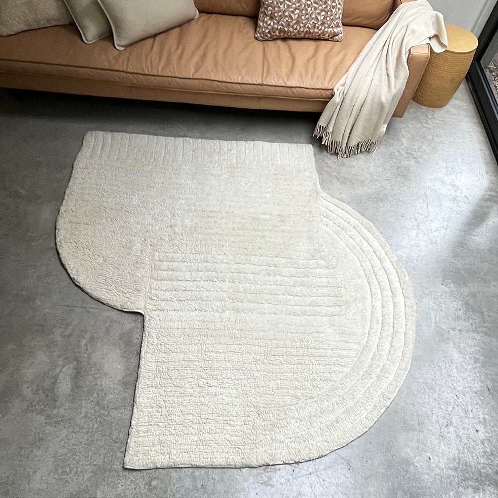 Malagoon Mokoh rug - off-white - 177x178cm 80% wool 20% cotton (100% wool tufted)