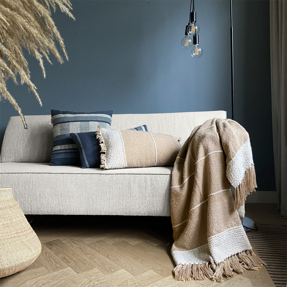 Malagoon Berber cushion - oat beige - 35x60cm
