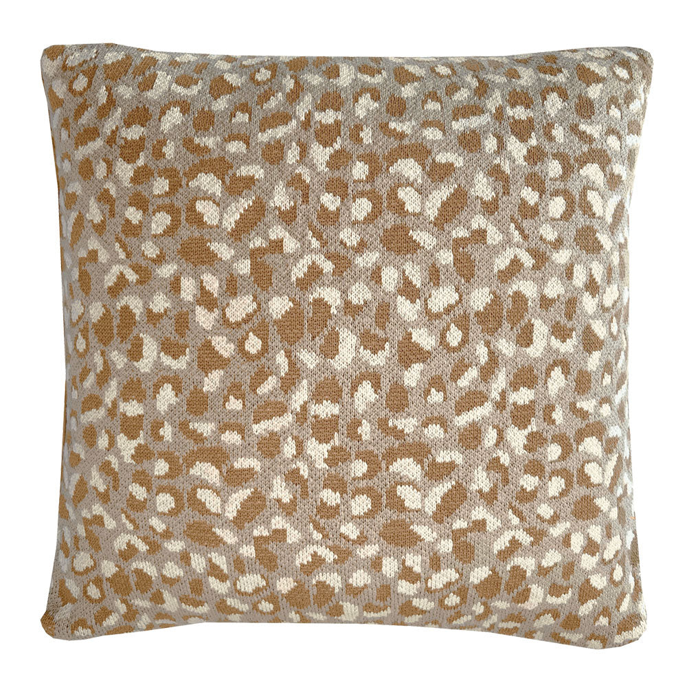 Malagoon cushion Primitive dot - fudge - 50x50cm 100% organic cotton