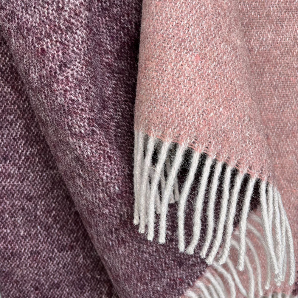 Malagoon throw - rosewood - 130x170cm recycled wool