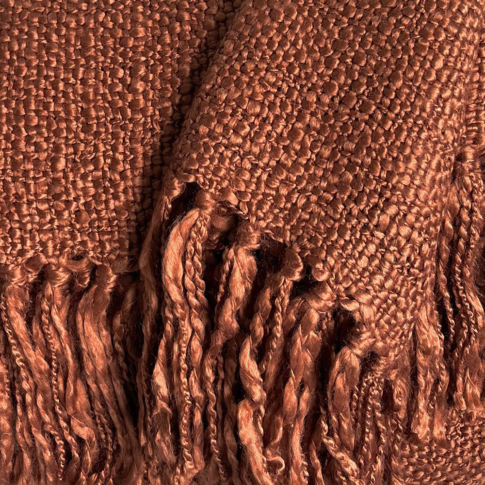 Malagoon throw Rusty - rust brown - 125x150cm