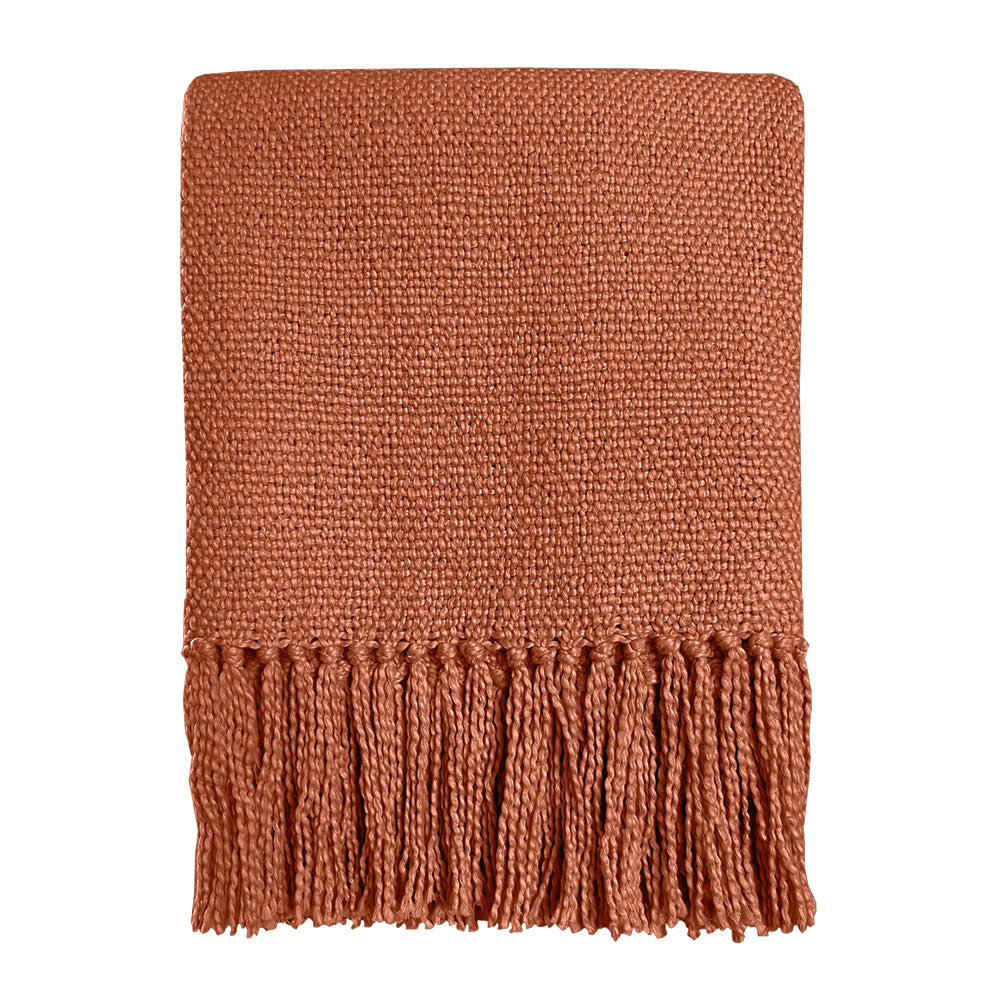 Malagoon throw - terracotta - 127x152cm 100% cotton