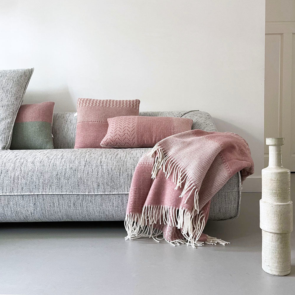 Malagoon Uptown cushion - pink - 35x60cm 100% wool