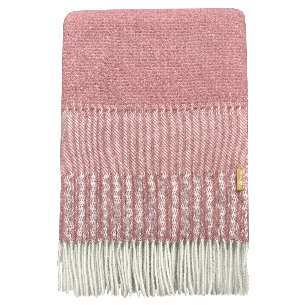 Malagoon Uptown throw - pink - 140x200cm 100% wool