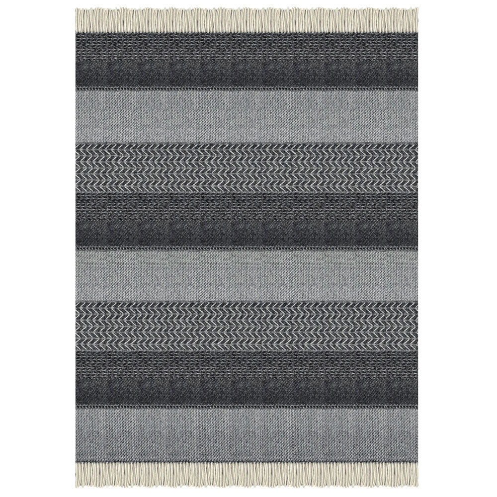 Malagoon Uptown throw - black - 140x200cm 100% wool