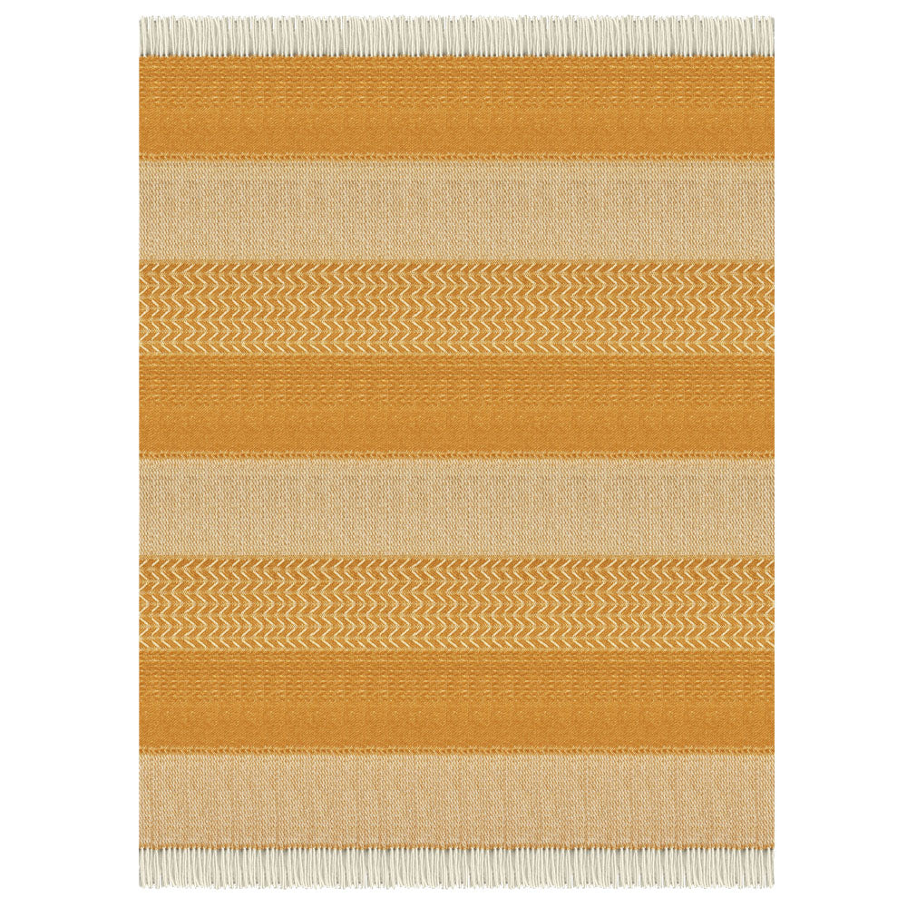 Malagoon Uptown throw - ochre - 140x200cm 100% wool