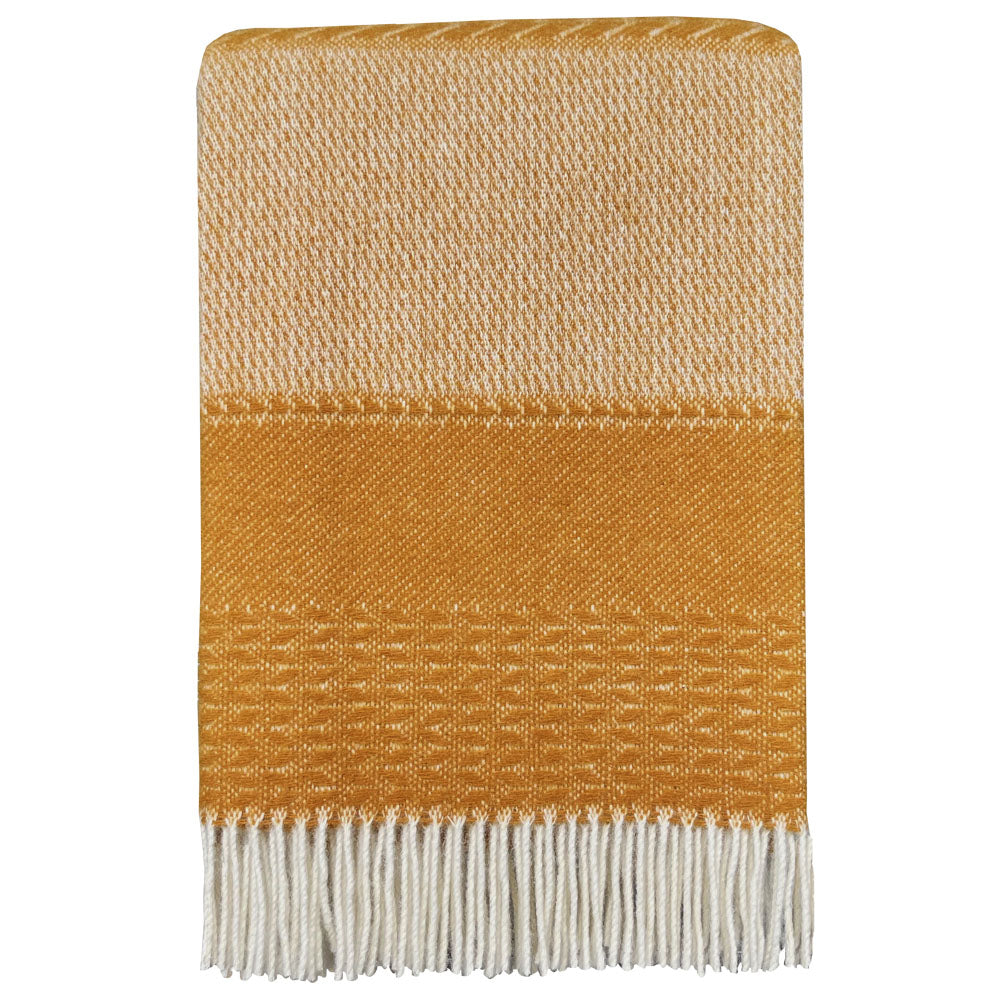 Malagoon Uptown throw - ochre - 140x200cm 100% wool
