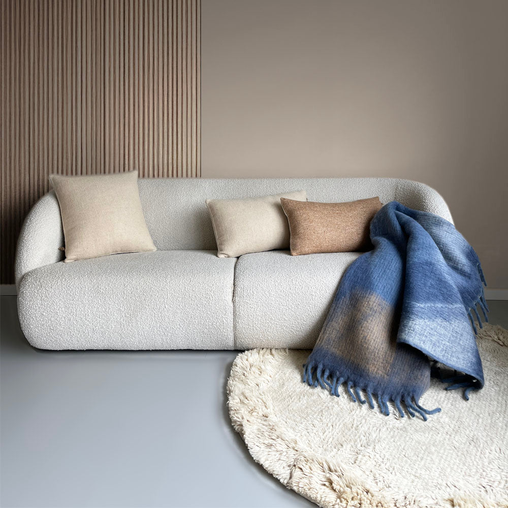 Malagoon Zapotec throw - soft blue - 125x150cm 100% recycled
