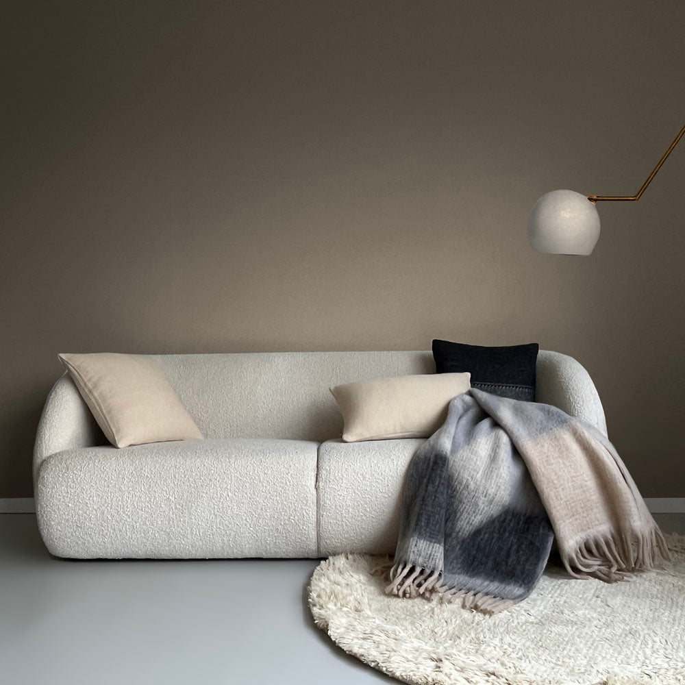 Malagoon Zapotec throw - soft grey - 100% recycled