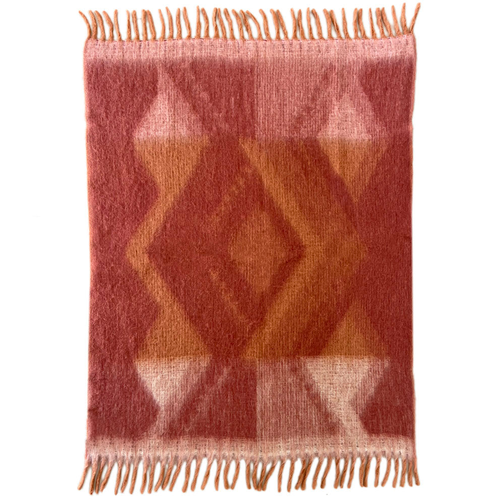 Malagoon Zapotec throw - soft spicy red - 100% recycled