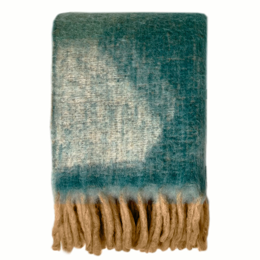 Malagoon Zapotec throw - soft green - 100% recycled