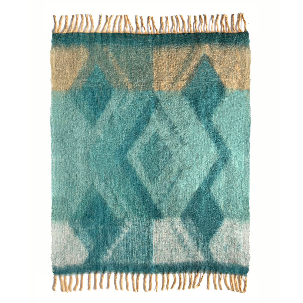 Malagoon Zapotec throw - soft green - 100% recycled