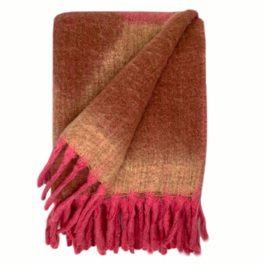 Malagoon Zapotec throw - soft pink - 100% recycled