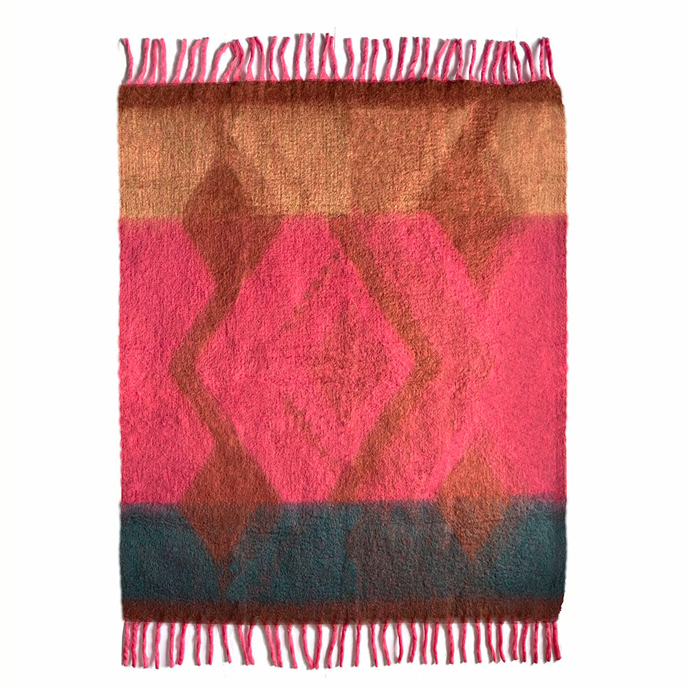 Malagoon Zapotec throw - soft pink - 100% recycled