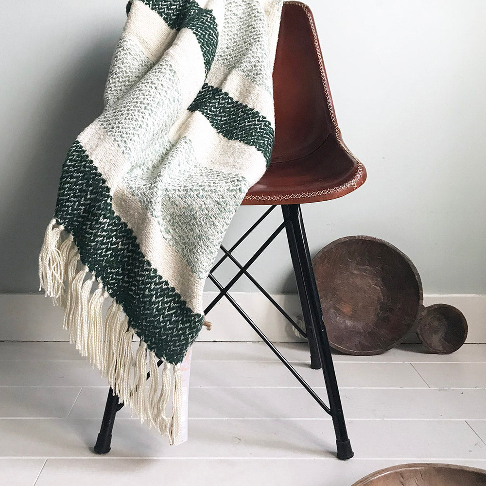 Malagoon throw Berber - grainy green - 125x150cm
