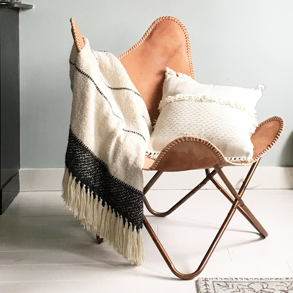 Malagoon throw Berber - white - 125x150cm