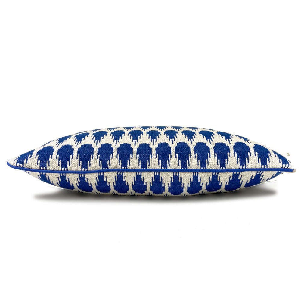 Malagoon Botanic mini cushion - blue - 35x60cm 100% organic cotton
