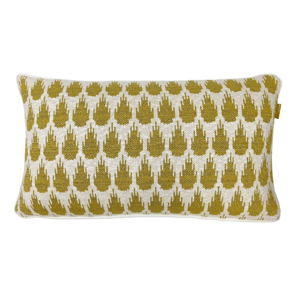 Malagoon Botanic mini cushion - gold - 35x60cm 100% organic cotton