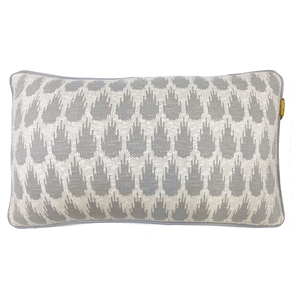 Malagoon Botanic mini cushion - light grey - 35x60cm 100% organic cotton