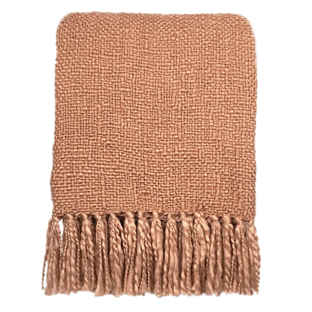 Malagoon throw Solid - brushed pink - 125x150cm