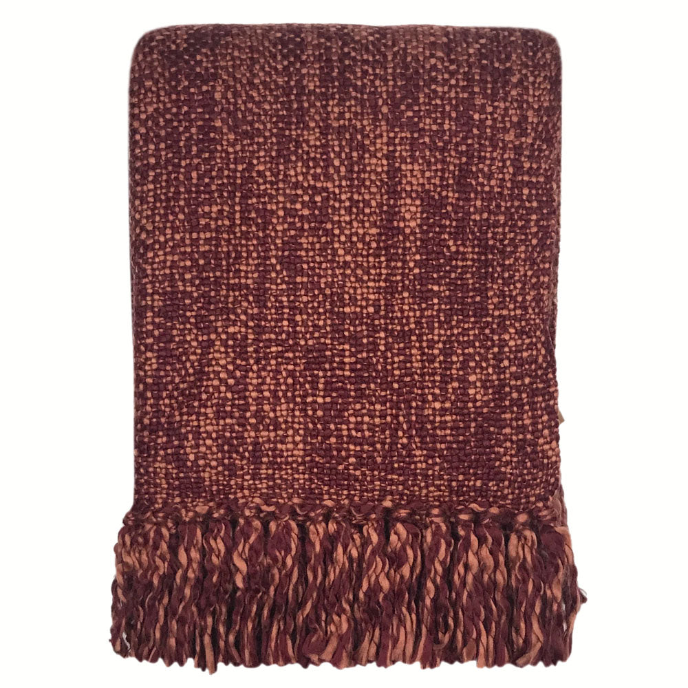Malagoon throw Marble - burgundy red - 125x150cm