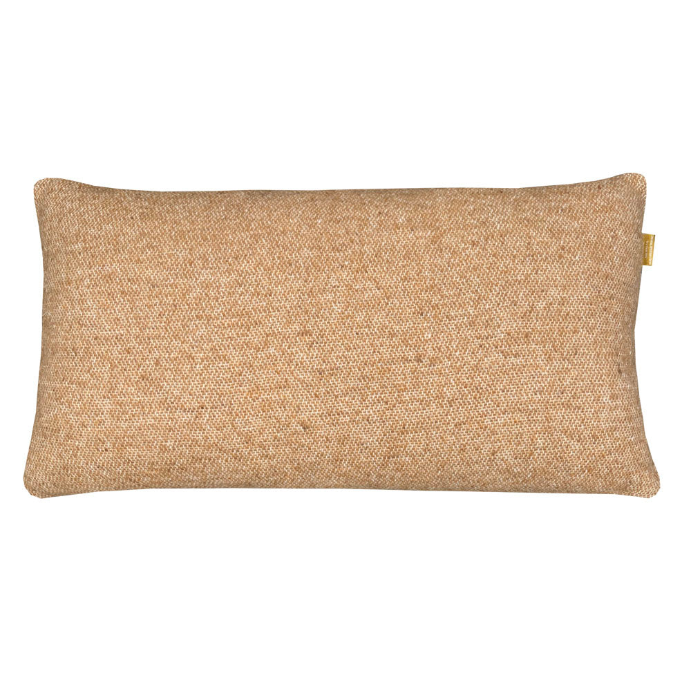 Malagoon cushion - camel beige reversible - 35x60cm recycled wool