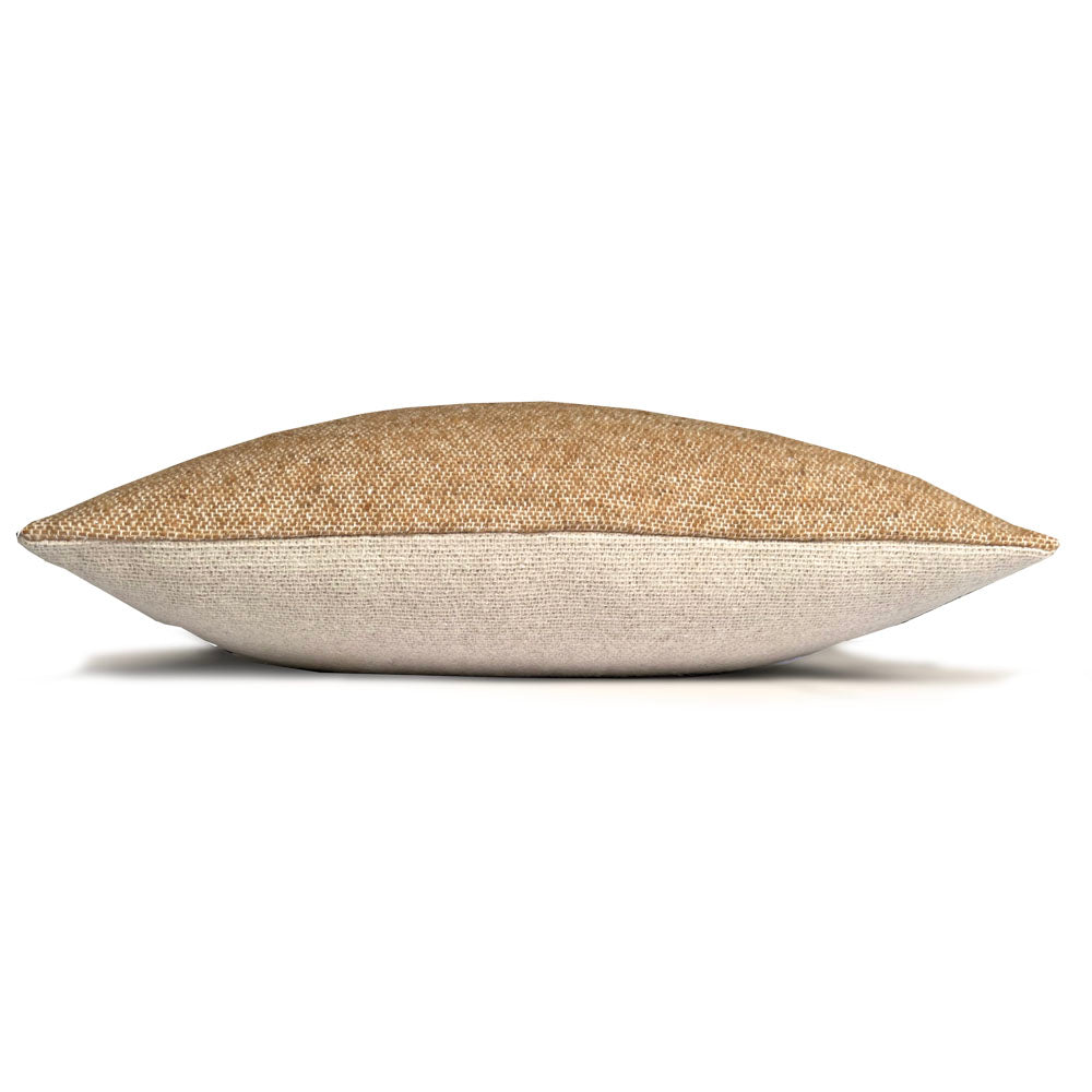 Malagoon cushion - camel beige reversible - 50x50cm recycled wool