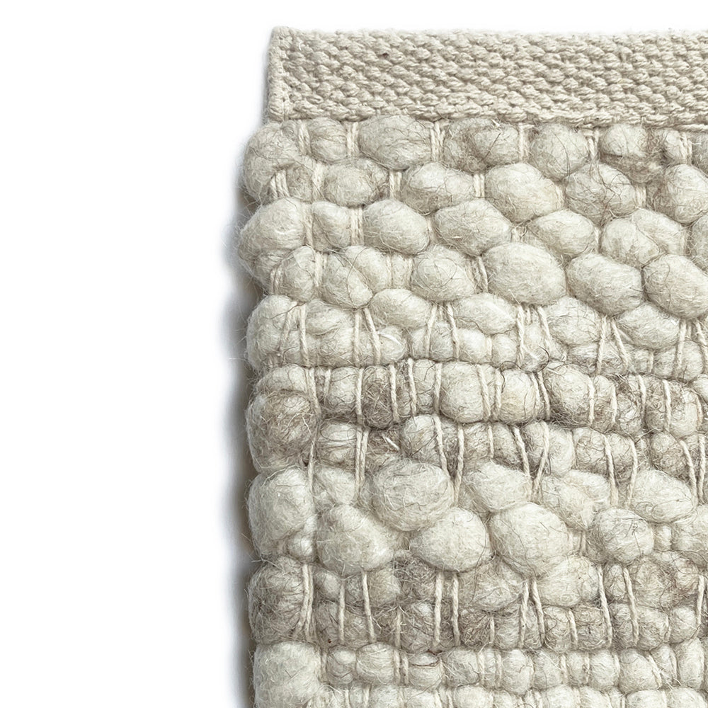 Malagoon Chaya L rug - cream white - 200x300cm 100% wool